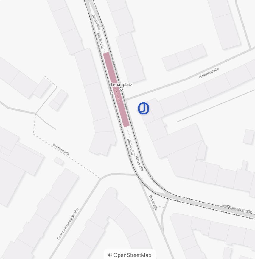 Anfahrtskarte Iltisstraße 20 Köln